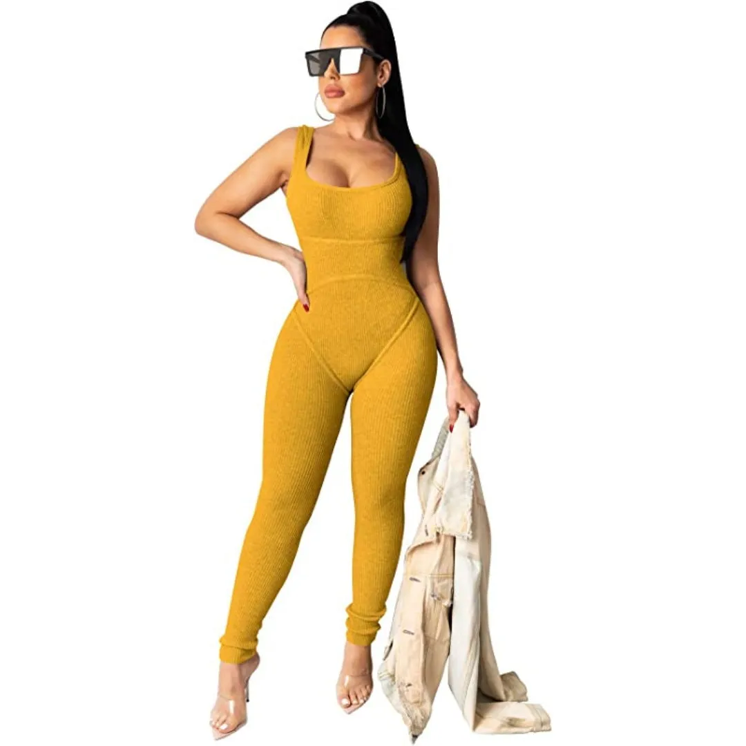 Nyra Ribbed Sporty Jumpsuit