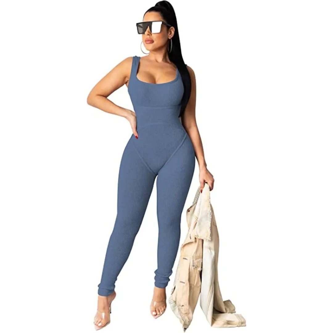 Nyra Ribbed Sporty Jumpsuit