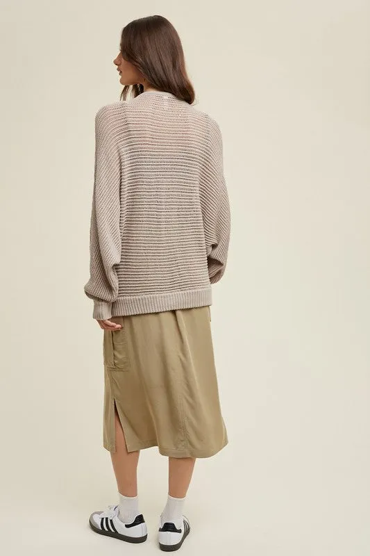 Oversized Open-Knit Sweater