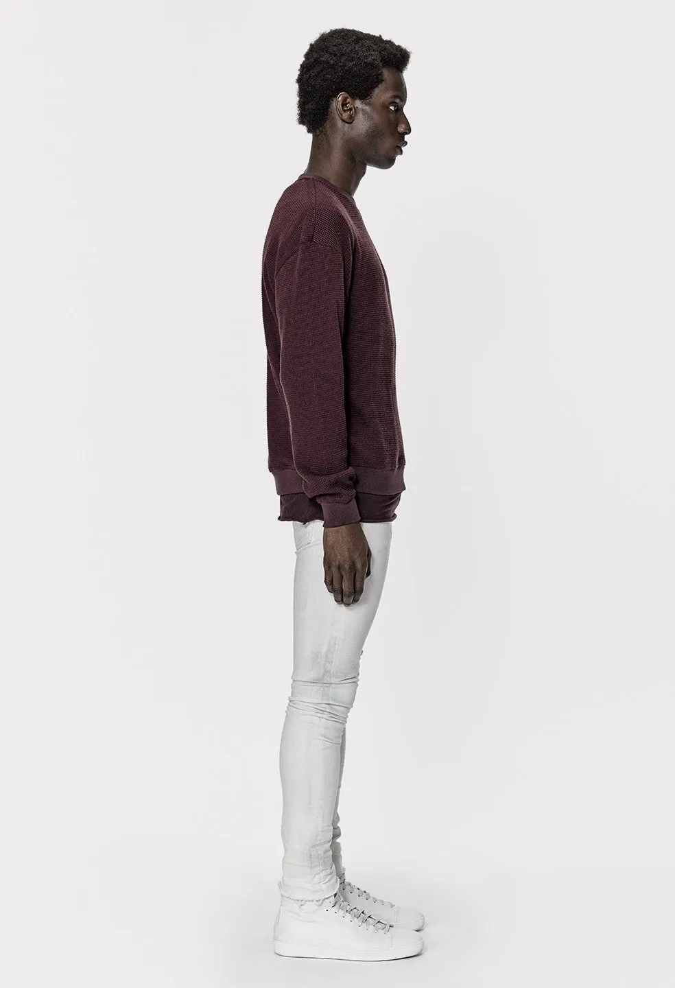 Oversized Thermal Crew / Maroon