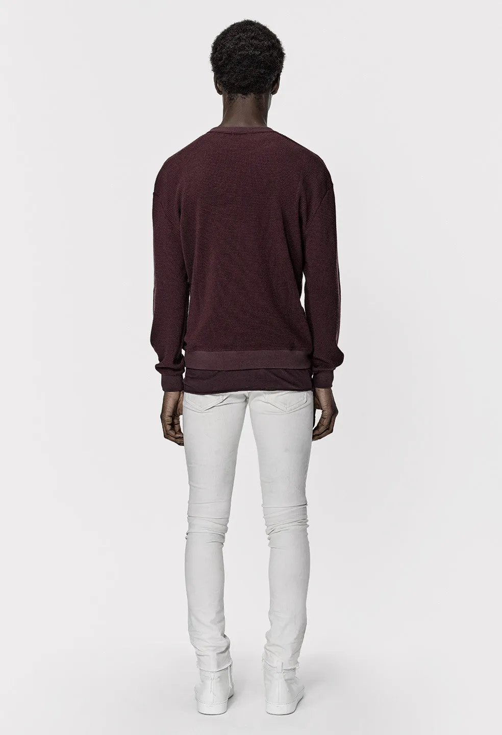 Oversized Thermal Crew / Maroon