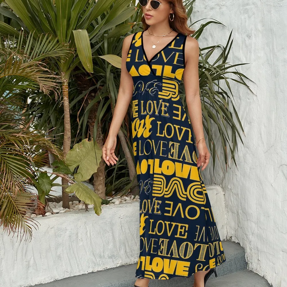 Sleeveless Long Dress (NZ028) Sleeveless dress