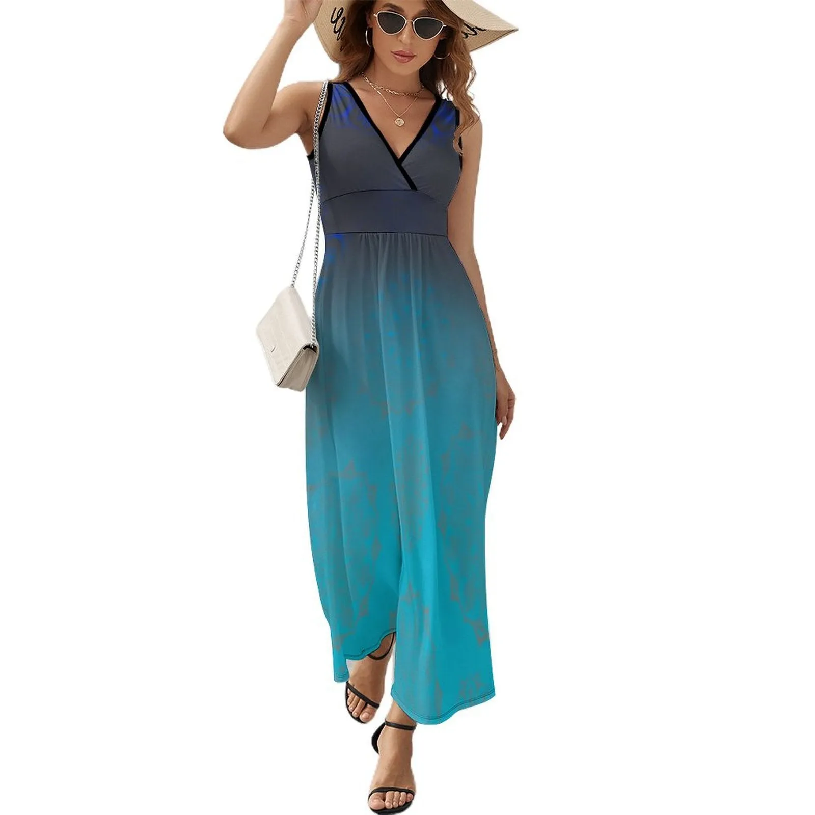 Sleeveless Long Dress (NZ028) Sleeveless dress