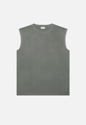 Sleeveless Pocket Tee / Olive