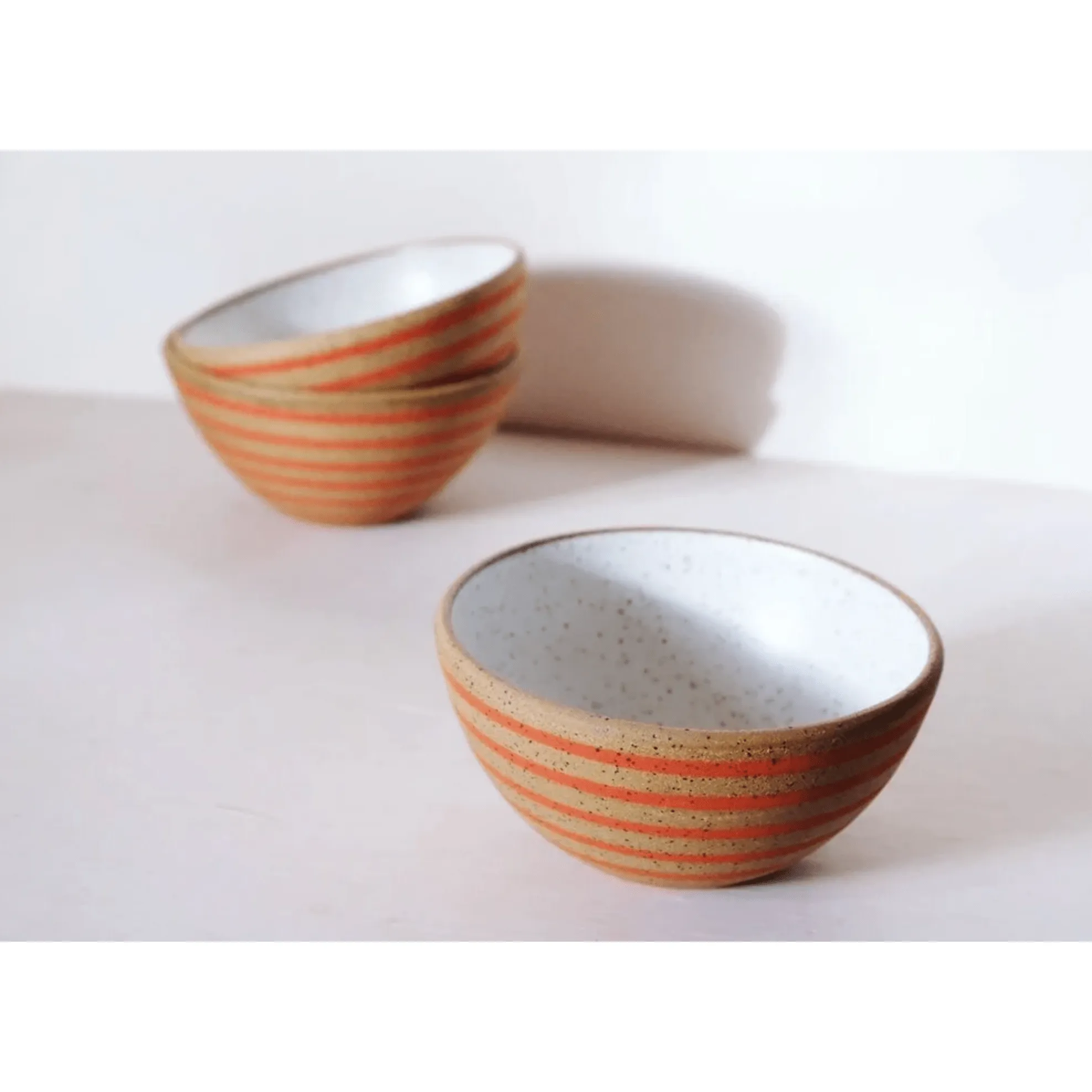 Speckled Poppy Striped Bowl