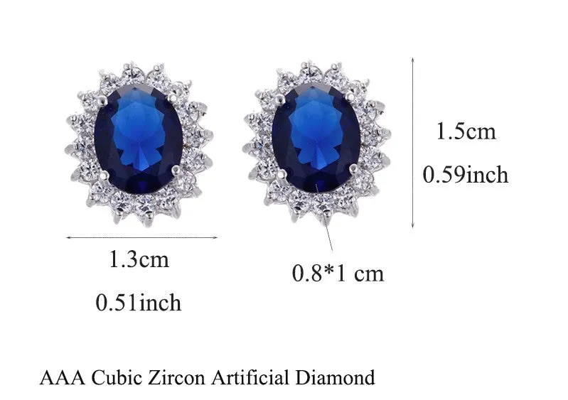 Stylish CZ Crystal Flower Style Stud - 4 colors