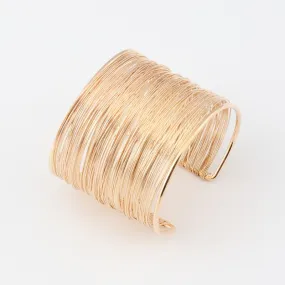 Stylish Golden Wires Cuff Bangle Bracelet