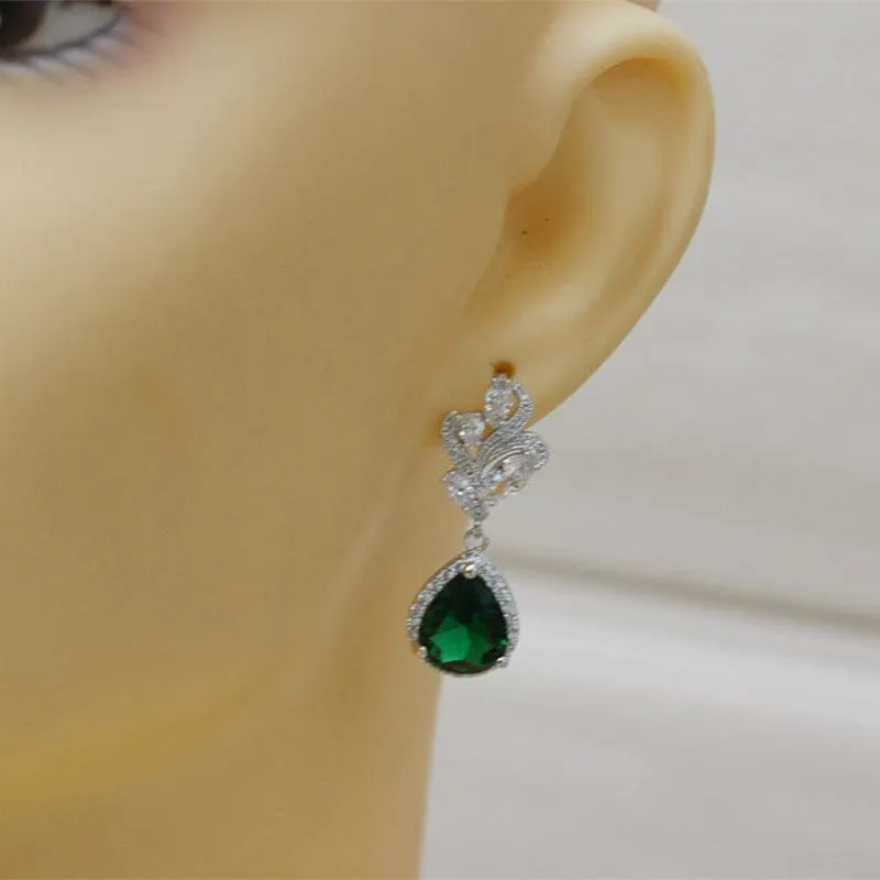 Stylish Gorgeous Emerald Earrings