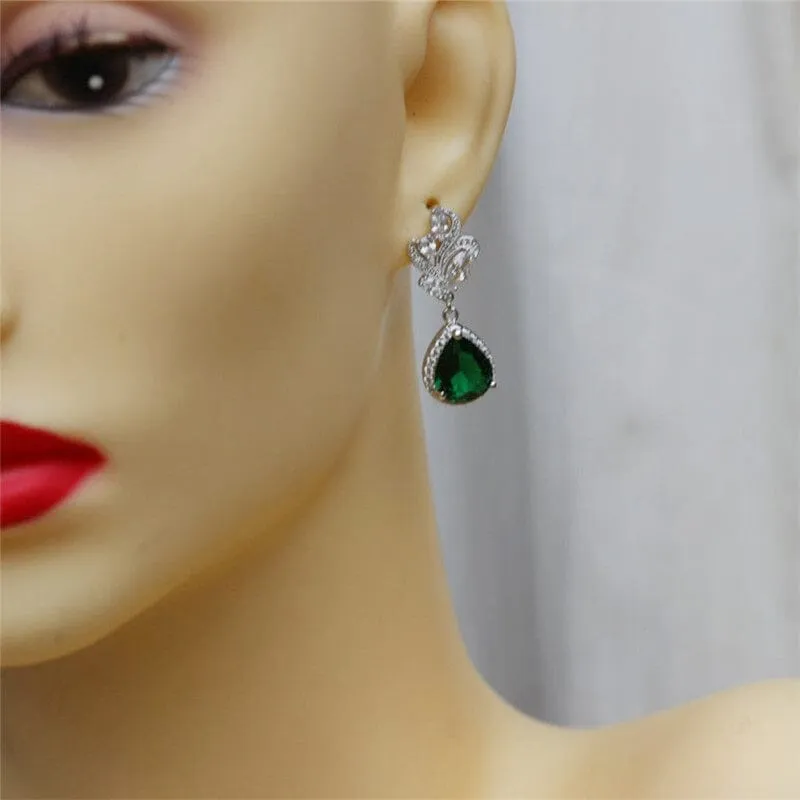 Stylish Gorgeous Emerald Earrings