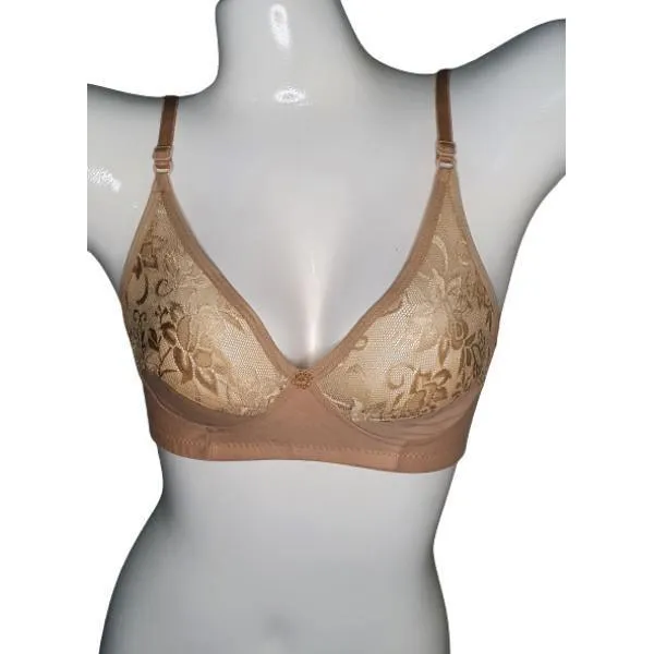 Stylish Lace Embroidery Bra For Women