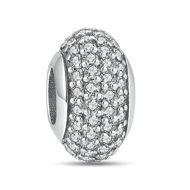 Stylish Sterling Silver Zircon Beads For Women