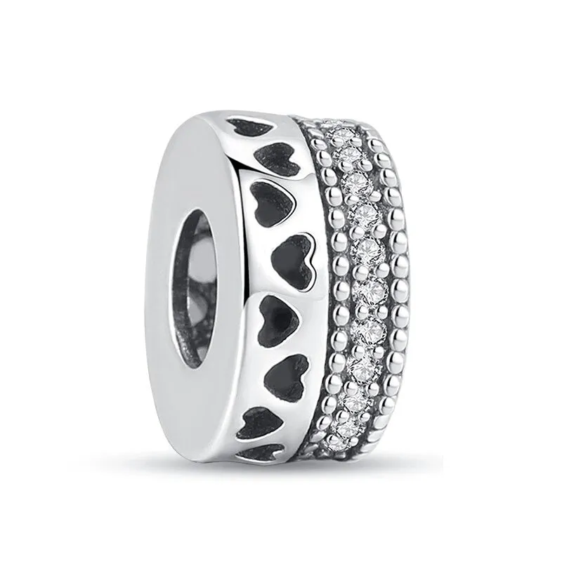 Stylish Sterling Silver Zircon Beads For Women