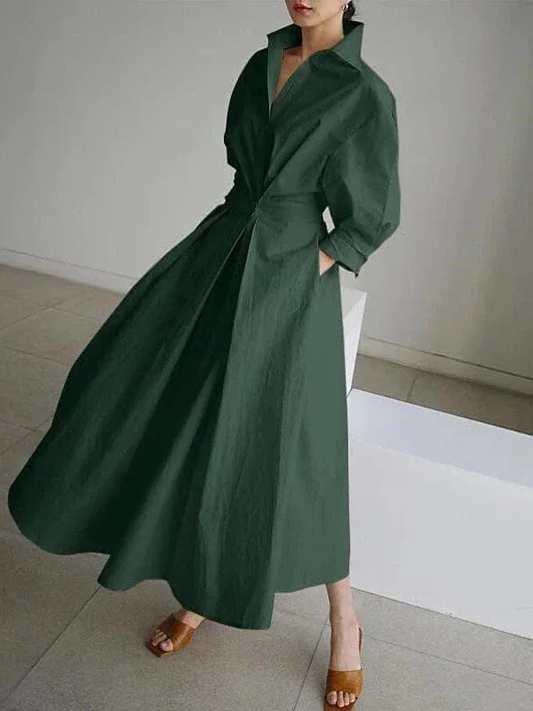 Versatile and Stylish Women's Swing Maxi Shirt Dress