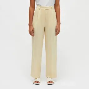 W DARIA WOOL TAILORED TROUSER LEMON