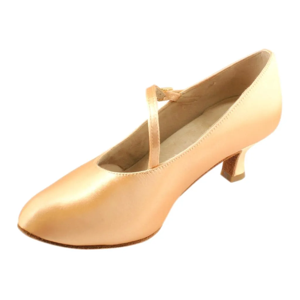 Women's Standard Dance Shoes, 6601 Premium P, Tan, Heel 5cm Flare W