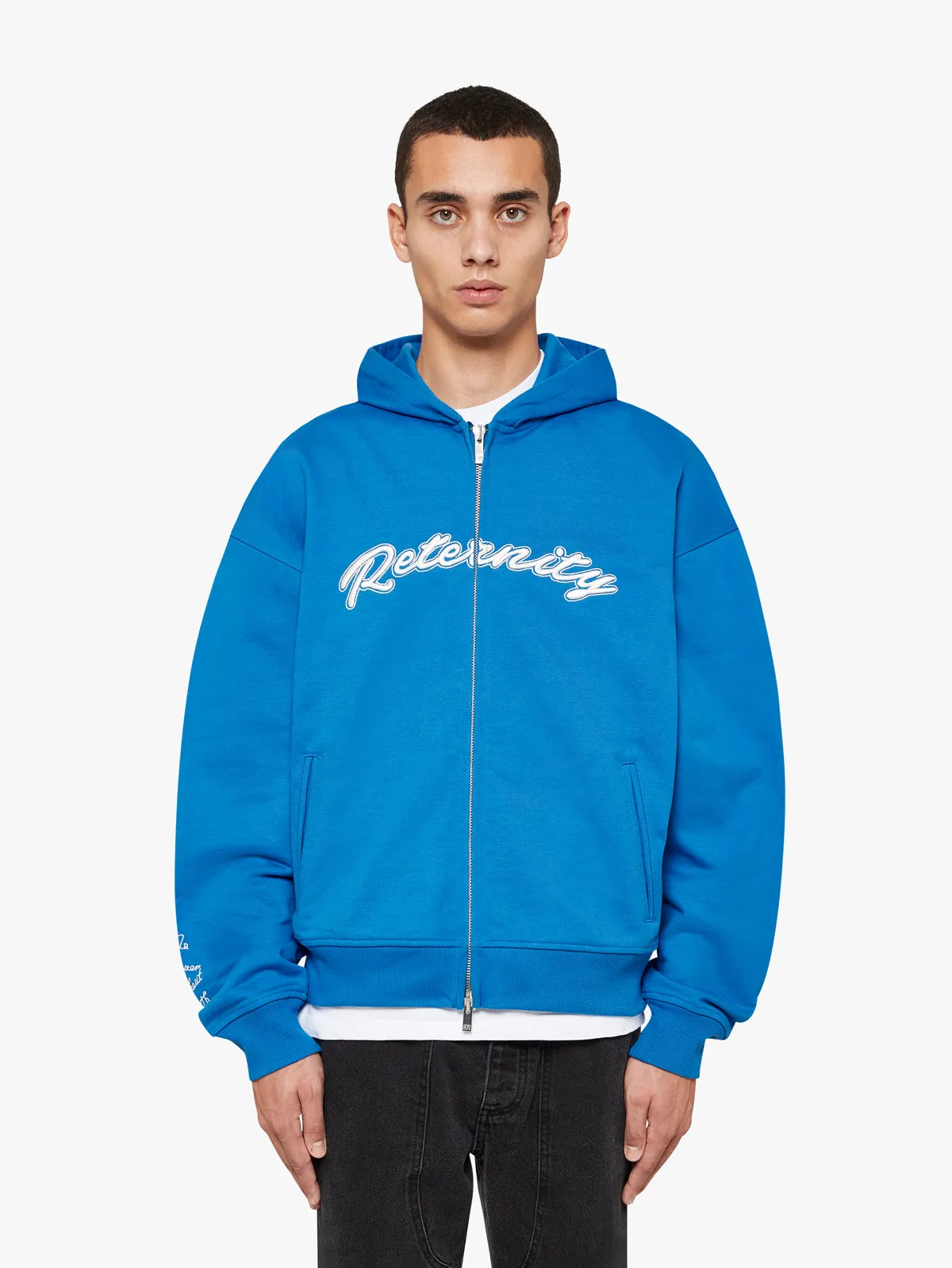 ZIP HOODIE 'THE VISION STAYS' - BLUE