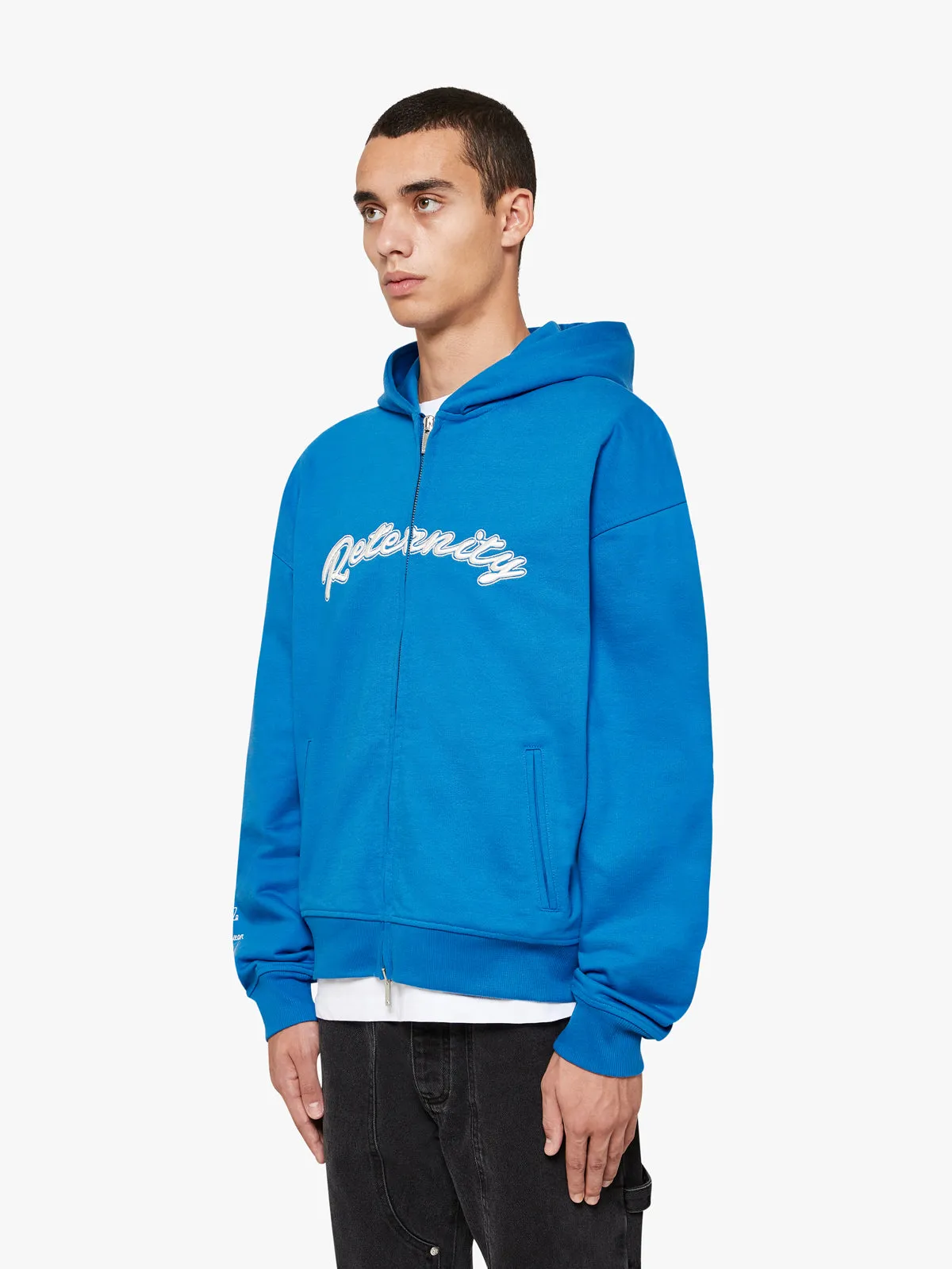 ZIP HOODIE 'THE VISION STAYS' - BLUE